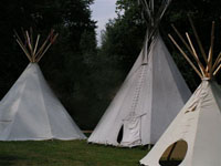 Tipis im Zittauer Zoo 